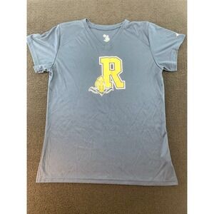 Badger Sport Ladies V Neck T Shirt Athletic‎ Blue R Knight Graphic Size M